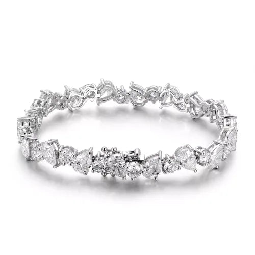 Pear Cut and Round Cut Bracelet
