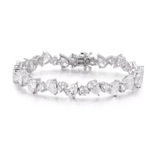 Pear Cut and Round Cut Bracelet