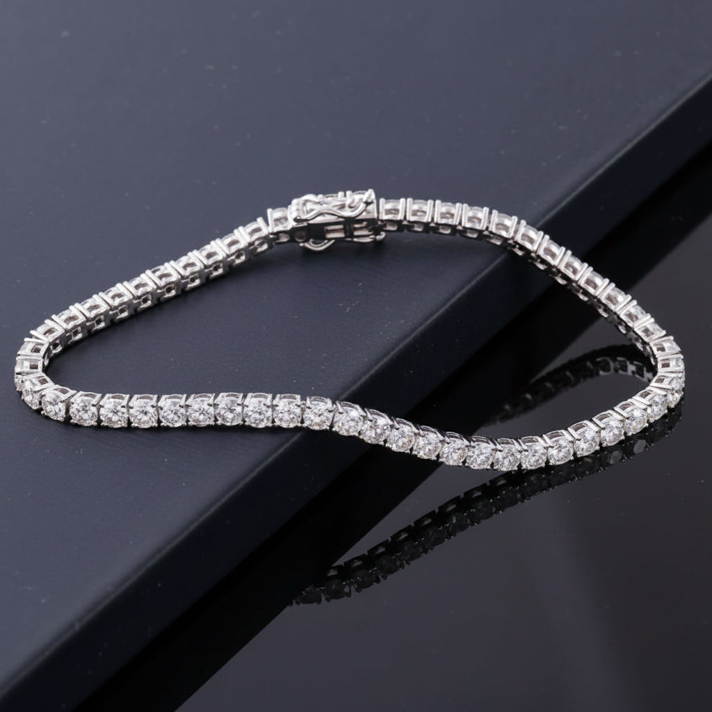 Round Cut Tennis Bracelet