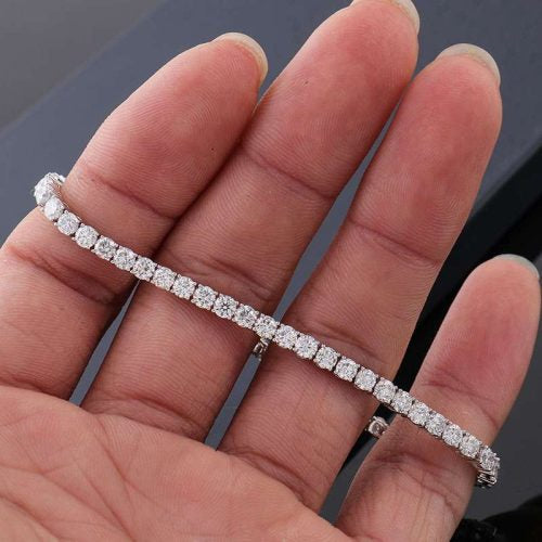 Round Cut Tennis Bracelet